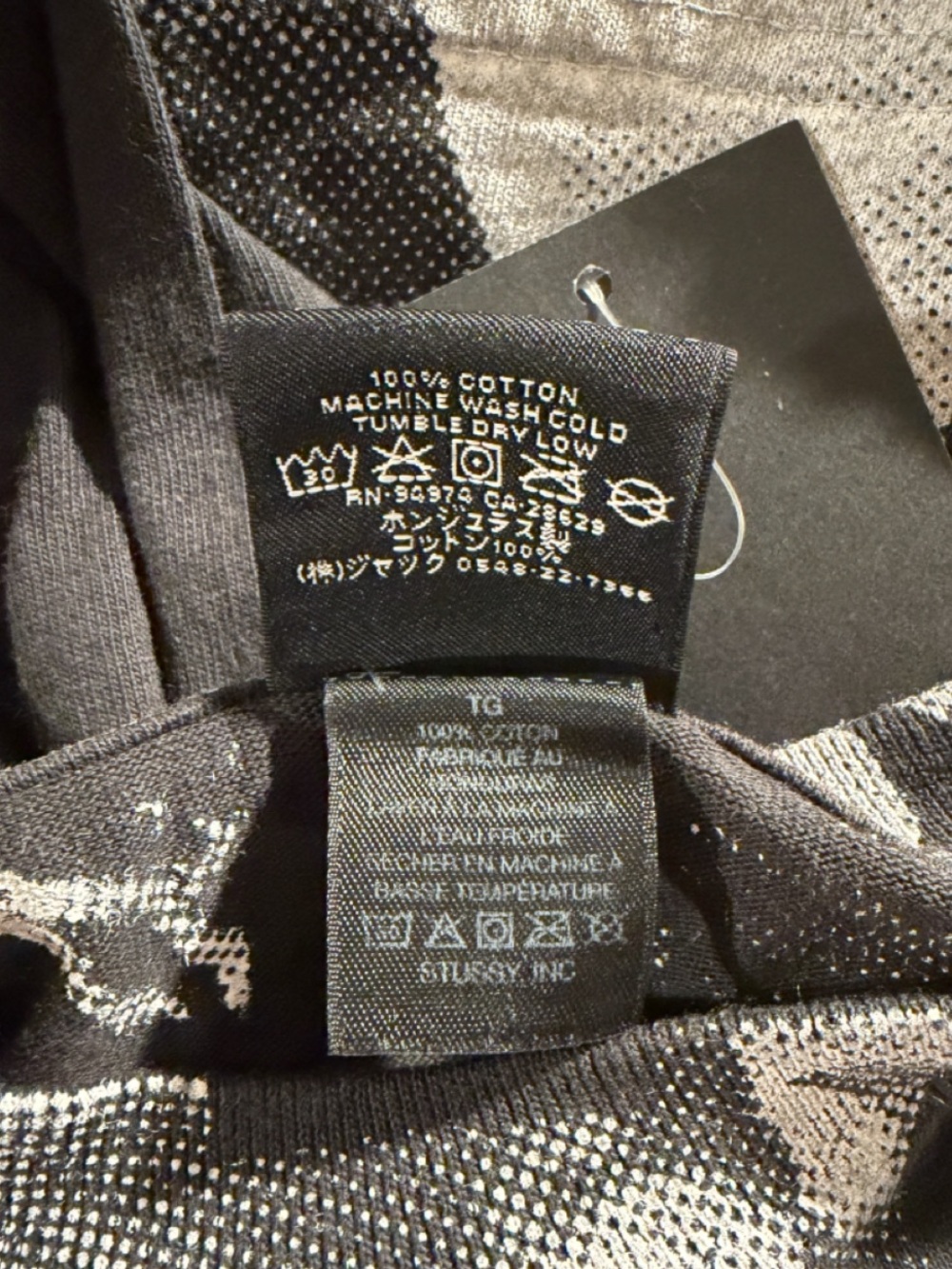 Stüssy N°4 Archive Lady Paris Washed Black T-shirt Size Men’s XL (NWT) - Picture 4 of 5